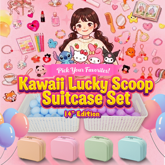 Ensemble de valises Kawaii Lucky Scoop de 14 pouces
